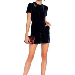 Sandro Paris Velvet Jumpsuit